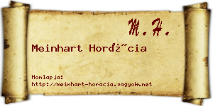 Meinhart Horácia névjegykártya